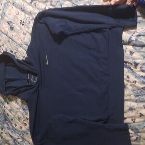 Nike Women's Deep Blue Crop Top Hoodie